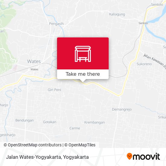 Jalan Wates-Yogyakarta map