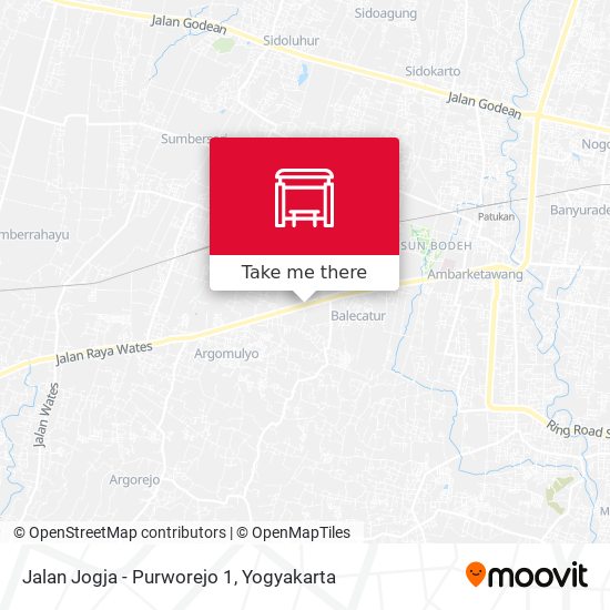 Jalan Jogja - Purworejo 1 map