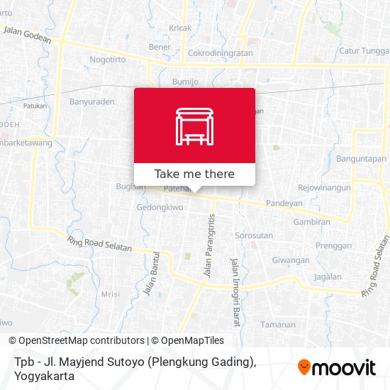 Tpb - Jl. Mayjend Sutoyo (Plengkung Gading) map