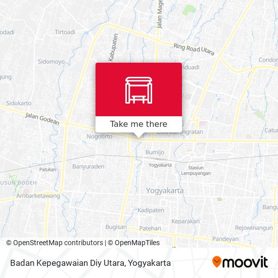 Badan Kepegawaian Diy Utara map