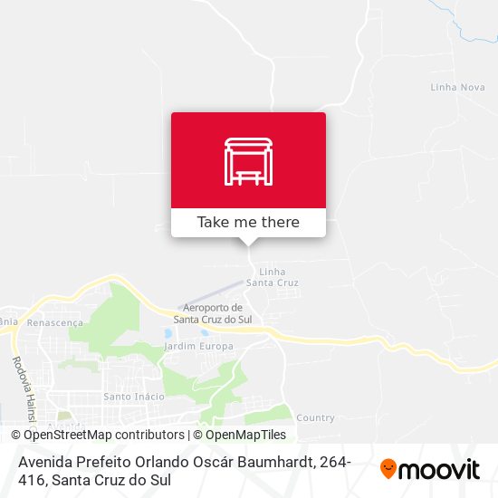 Mapa Avenida Prefeito Orlando Oscár Baumhardt, 264-416