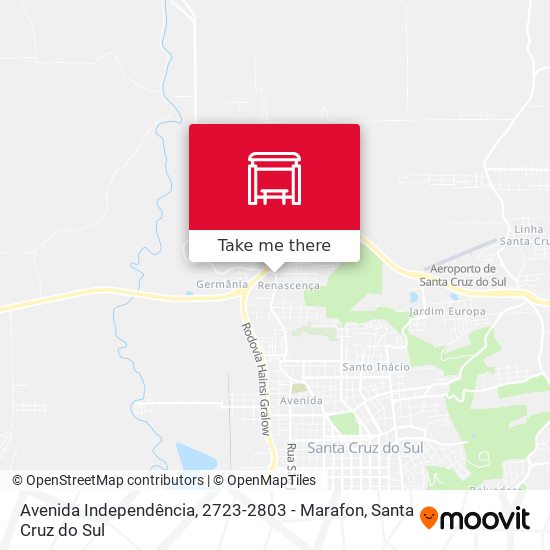 Mapa Avenida Independência, 2723-2803 - Marafon