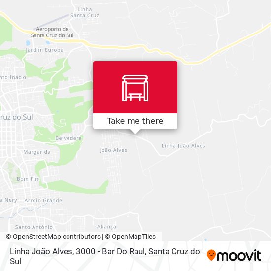 Mapa Linha João Alves, 3000 - Bar Do Raul