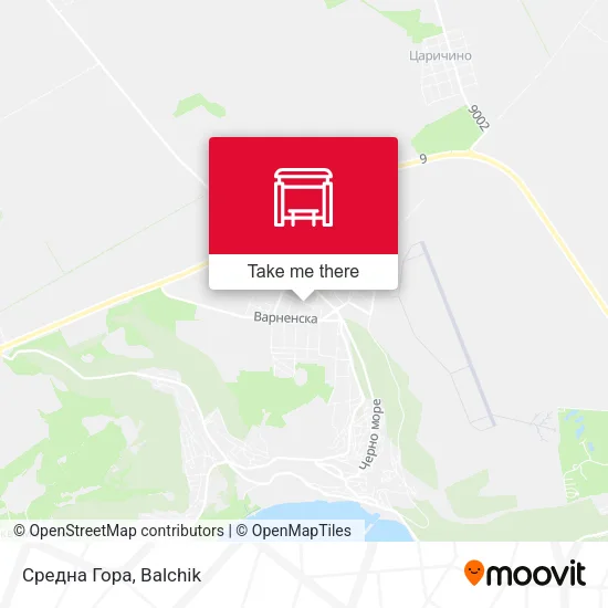 Карта Средна Гора