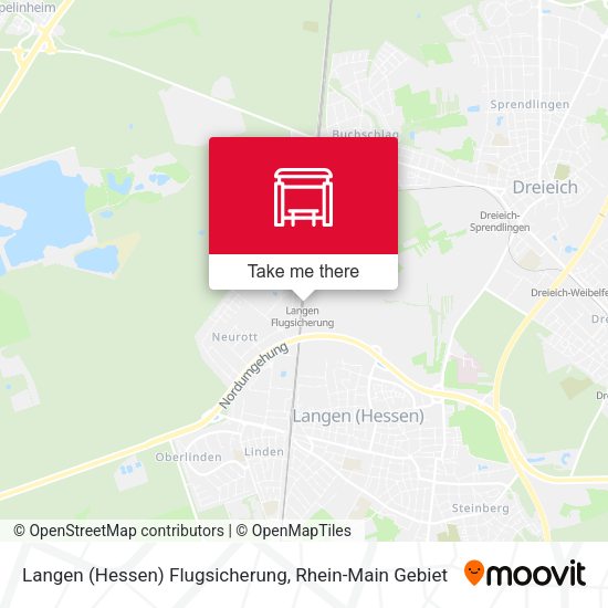 Карта Langen (Hessen) Flugsicherung