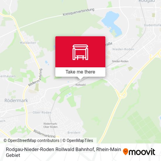 Карта Rodgau-Nieder-Roden Rollwald Bahnhof