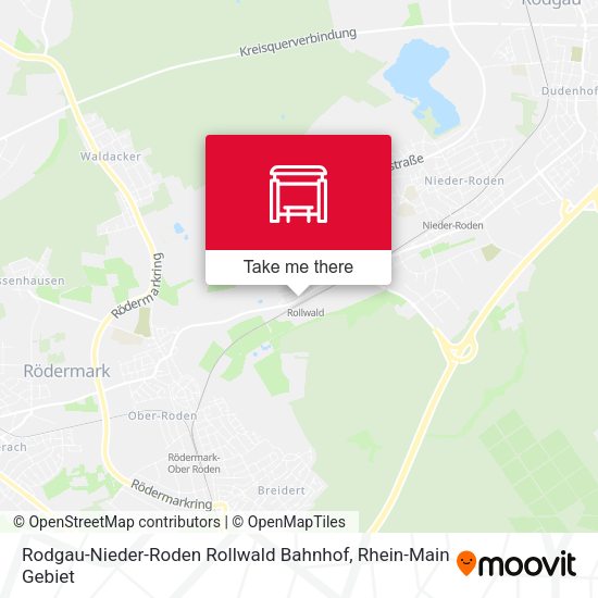 Карта Rodgau-Nieder-Roden Rollwald Bahnhof