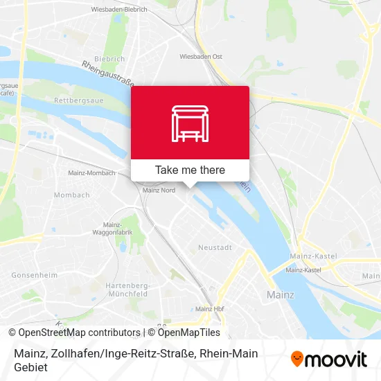Карта Mainz, Zollhafen / Inge-Reitz-Straße