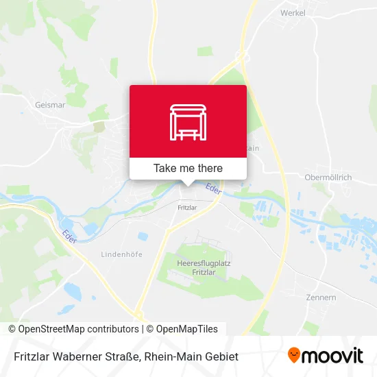 Карта Fritzlar Waberner Straße