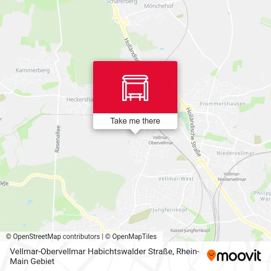 Карта Vellmar-Obervellmar Habichtswalder Straße