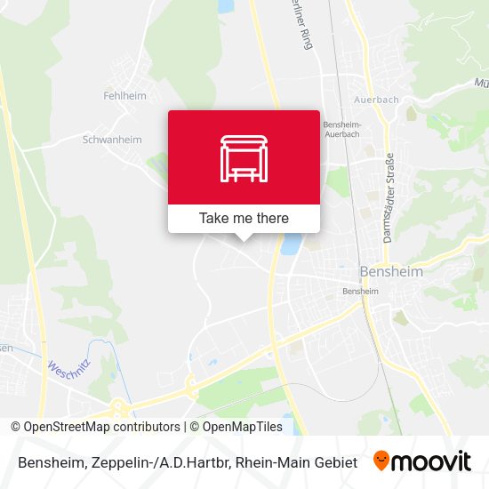 Карта Bensheim, Zeppelin-/A.D.Hartbr