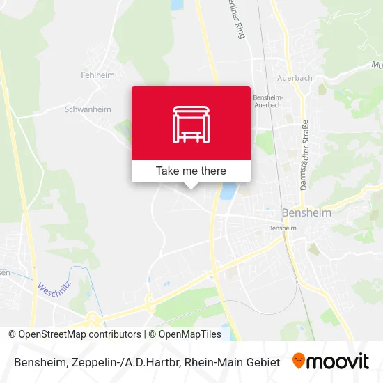 Карта Bensheim, Zeppelin-/A.D.Hartbr