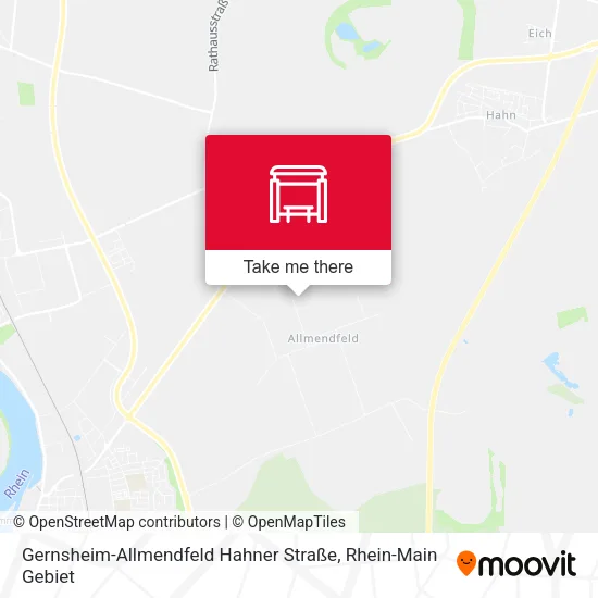 Карта Gernsheim-Allmendfeld Hahner Straße