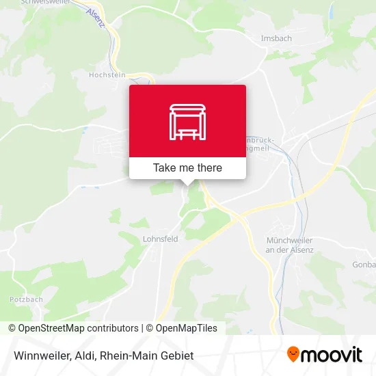 Карта Winnweiler, Aldi
