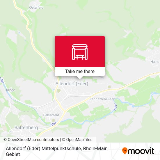 Карта Allendorf (Eder) Mittelpunktschule