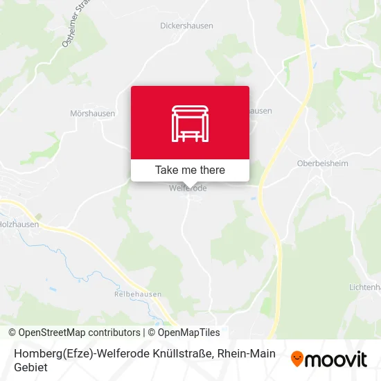 Карта Homberg(Efze)-Welferode Knüllstraße