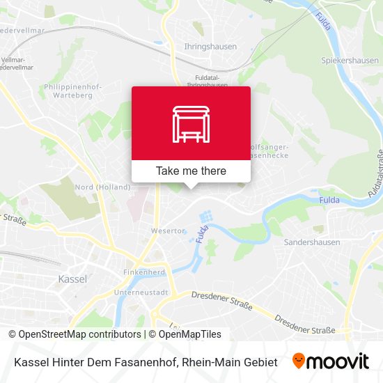 Карта Kassel Hinter Dem Fasanenhof