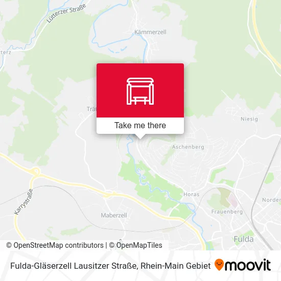 Карта Fulda-Gläserzell Lausitzer Straße