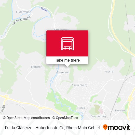 Карта Fulda-Gläserzell Hubertusstraße