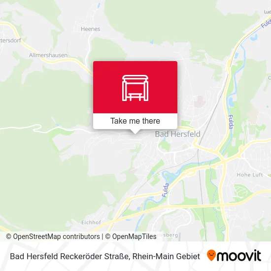Карта Bad Hersfeld Reckeröder Straße