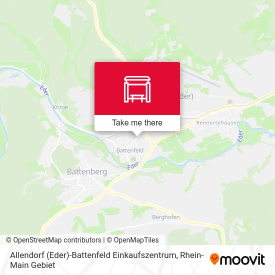 Карта Allendorf (Eder)-Battenfeld Einkaufszentrum