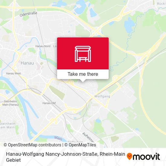 Карта Hanau-Wolfgang Nancy-Johnson-Straße