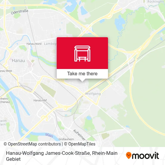 Карта Hanau-Wolfgang James-Cook-Straße