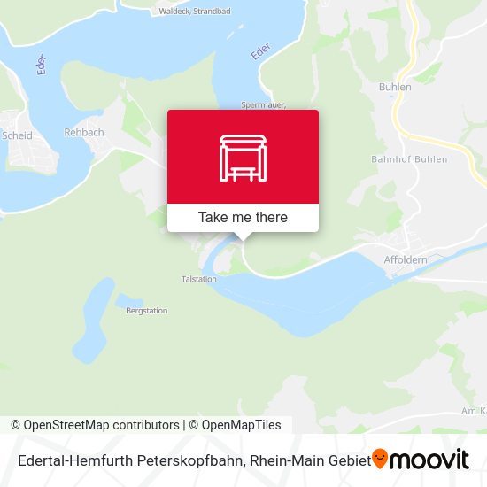 Карта Edertal-Hemfurth Peterskopfbahn