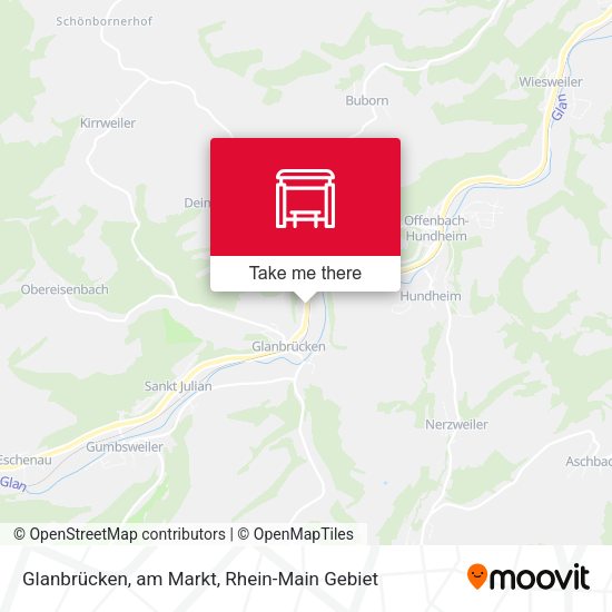 Карта Glanbrücken, am Markt