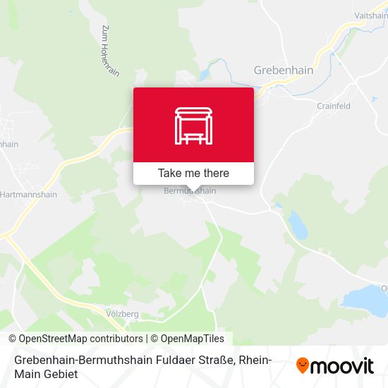 Карта Grebenhain-Bermuthshain Fuldaer Straße