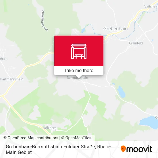 Grebenhain-Bermuthshain Fuldaer Straße map