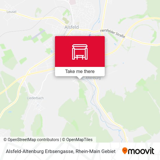 Карта Alsfeld-Altenburg Erbsengasse