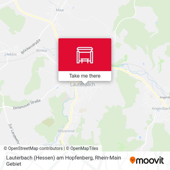 Карта Lauterbach (Hessen) am Hopfenberg