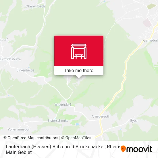 Карта Lauterbach (Hessen) Blitzenrod Brückenacker