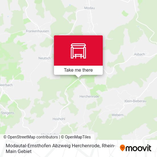 Карта Modautal-Ernsthofen Abzweig Herchenrode