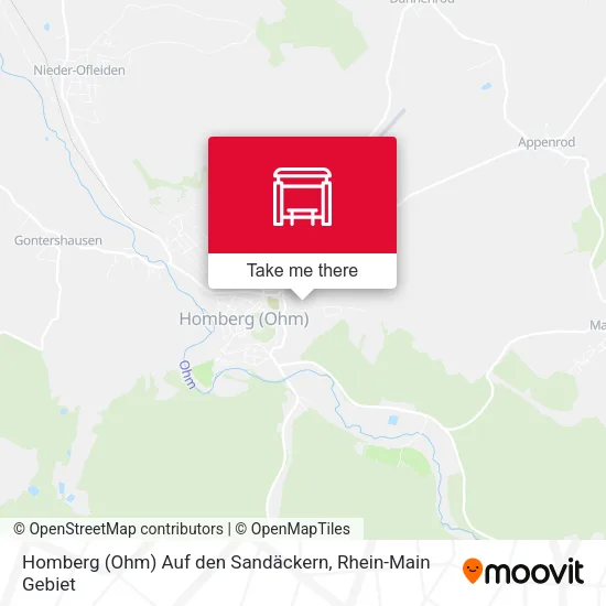Карта Homberg (Ohm) Auf den Sandäckern