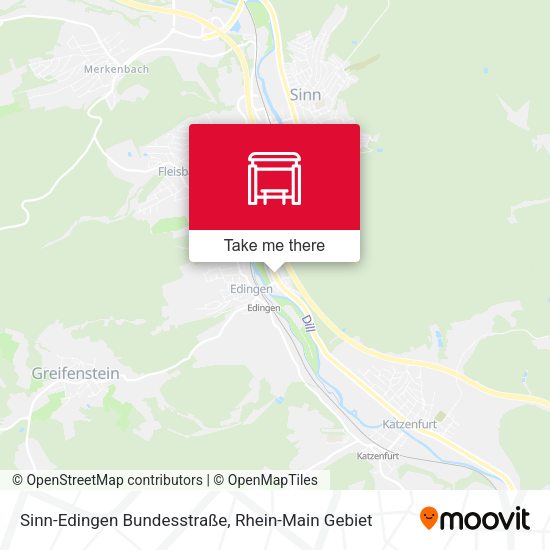 Карта Sinn-Edingen Bundesstraße