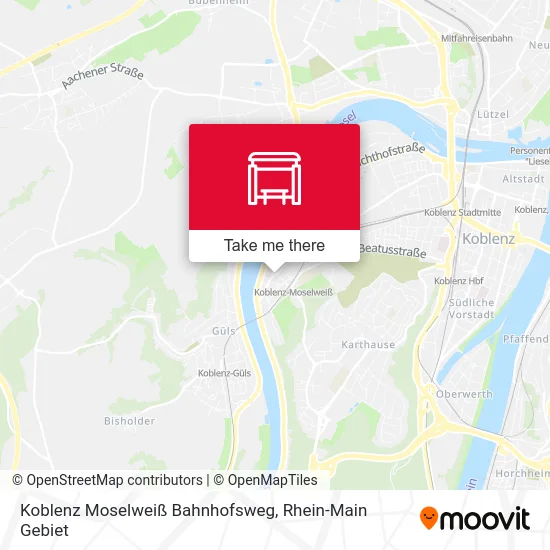 Карта Koblenz Moselweiß Bahnhofsweg