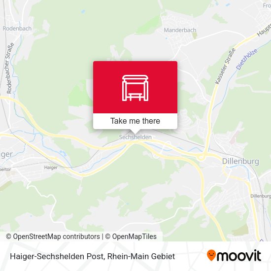 Карта Haiger-Sechshelden Post