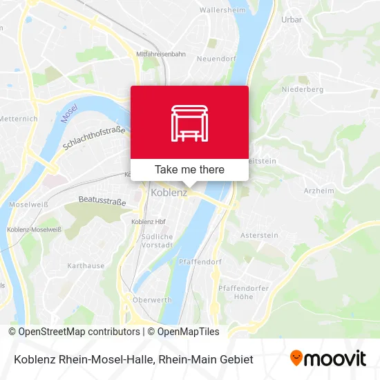Карта Koblenz Rhein-Mosel-Halle