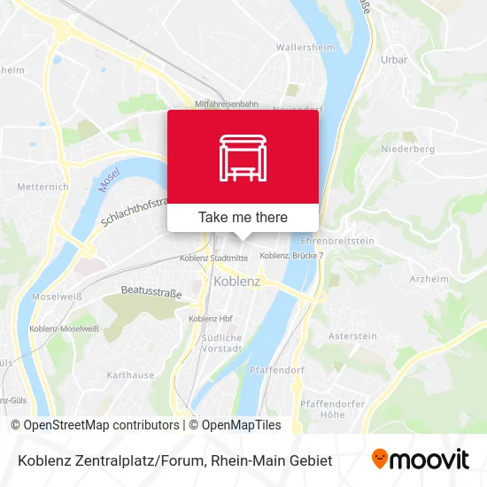 Карта Koblenz Zentralplatz/Forum