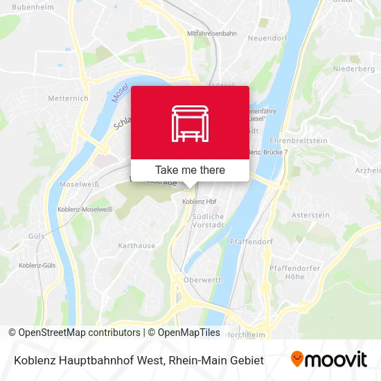 Карта Koblenz Hauptbahnhof West