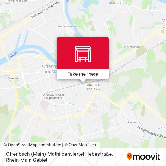 Карта Offenbach (Main)-Mathildenviertel Hebestraße