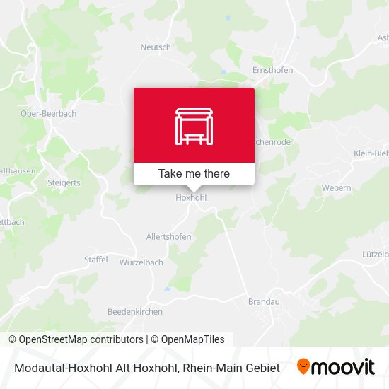Карта Modautal-Hoxhohl Alt Hoxhohl