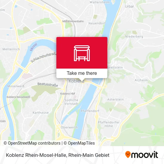 Карта Koblenz Rhein-Mosel-Halle