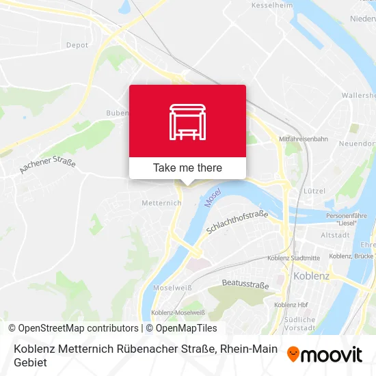 Карта Koblenz Metternich Rübenacher Straße
