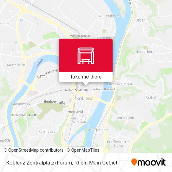 Карта Koblenz Zentralplatz/Forum