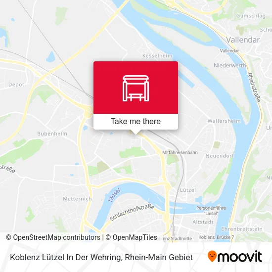 Карта Koblenz Lützel In Der Wehring