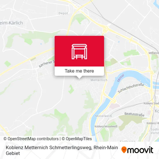 Карта Koblenz Metternich Schmetterlingsweg