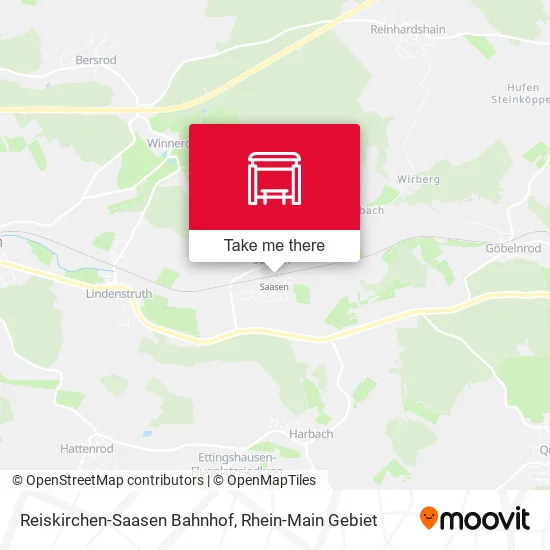 Карта Reiskirchen-Saasen Bahnhof
